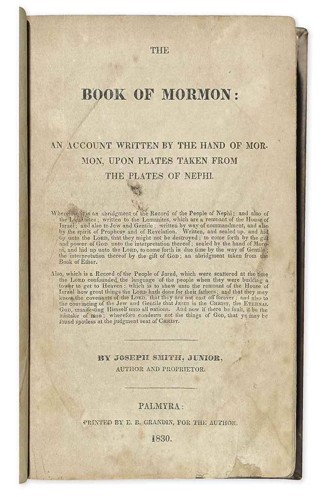 book of mormon manuscript