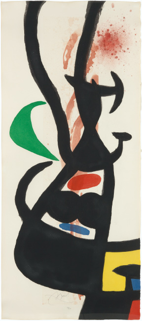 Joan Miró, Le Chef des Équipages, color etching, aquatint and carborundum, 1973. 