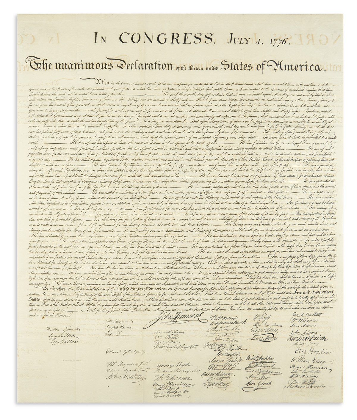 Collector's Guide: Declaration of Independence - Swann Galleries News