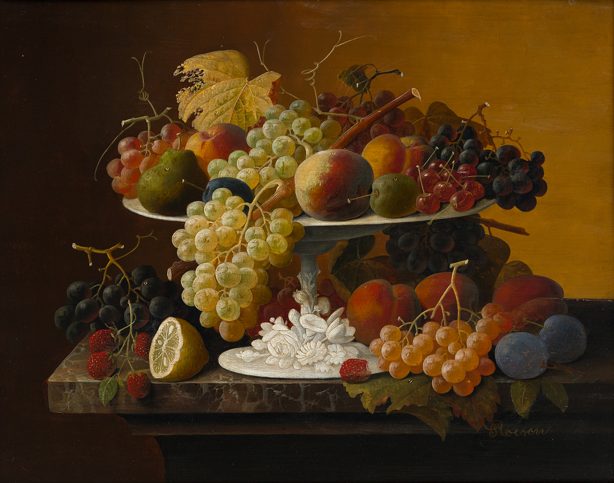 «Натюрморт с фруктами и виноградом» Клод Моне